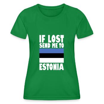 Drapeau de l’Estonie - T-shirt sport Femme - vert - Devant - AI Model Female 172 dark (172cm)