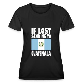 Guatemala Flagge Spruch - Frauen Funktions-T-Shirt - Schwarz - Vorne - AI Model Female 172 light (172cm)