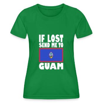 Drapeau de Guam - T-shirt sport Femme - vert - Devant - AI Model Female 172 dark (172cm)