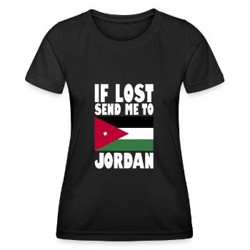 Jordan Flag Saying - Women's Functional T-Shirt - black - Front - AI Model Female 172 light (172cm)