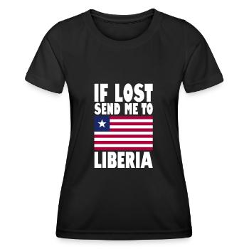 Drapeau de la Libye - T-shirt sport Femme - noir - Devant - AI Model Female 172 light (172cm)