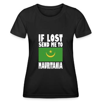 Dicton du drapeau de la Mauritanie - T-shirt sport Femme - noir - Devant - AI Model Female 172 light (172cm)