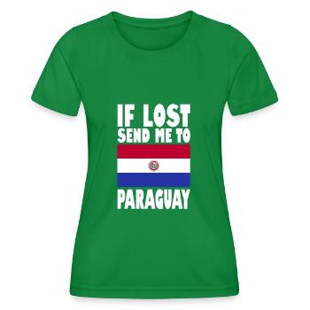Drapeau du Paraguay - T-shirt sport Femme - vert - Devant - AI Model Female 172 dark (172cm)