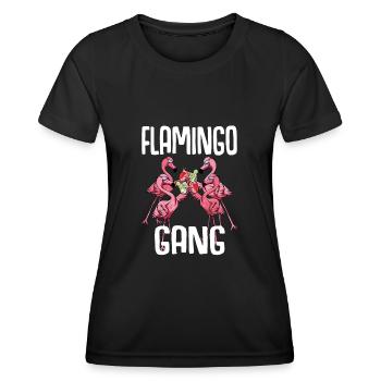 Flamingo Junggesellenabschied Frauen jga Saufen - Frauen Funktions-T-Shirt - Schwarz - Vorne - AI Model Female 172 light (172cm)