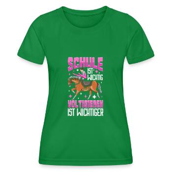 Voltigieren - Frauen Funktions-T-Shirt - Kelly Green - Vorne - AI Model Female 172 dark (172cm)