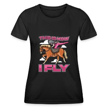 Voltigieren - Frauen Funktions-T-Shirt - Schwarz - Vorne - AI Model Female 172 light (172cm)