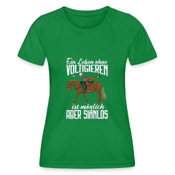 Voltigieren - Frauen Funktions-T-Shirt - Kelly Green - Vorne - AI Model Female 172 dark (172cm)