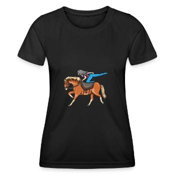 Voltigieren - Frauen Funktions-T-Shirt - Schwarz - Vorne - AI Model Female 172 light (172cm)