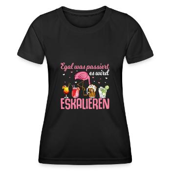 Flamingo Junggesellenabschied Frauen jga Saufen - Frauen Funktions-T-Shirt - Schwarz - Vorne - AI Model Female 172 light (172cm)