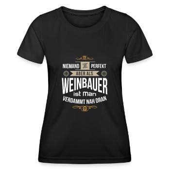 Weinbauer Winzer Winzermeister perfekt - Frauen Funktions-T-Shirt - Schwarz - Vorne - AI Model Female 172 light (172cm)