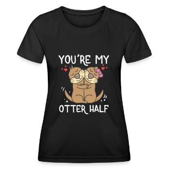 Vous êtes mon amoureux de la moitié de la Saint-Valentin - T-shirt sport Femme - noir - Devant - AI Model Female 172 light (172cm)