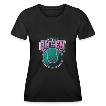 Padel Padel Player Girl Padeltennis Paddle Queen - Women's Functional T-Shirt - black - Front - AI Model Female 172 light (172cm)