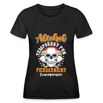Alkoholfrei Trinken Säufer Ende - Frauen Funktions-T-Shirt - Schwarz - Vorne - AI Model Female 172 light (172cm)