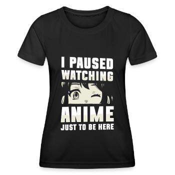 Manga Senpai Kanji Asiatisch - Frauen Funktions-T-Shirt - Schwarz - Vorne - AI Model Female 172 light (172cm)