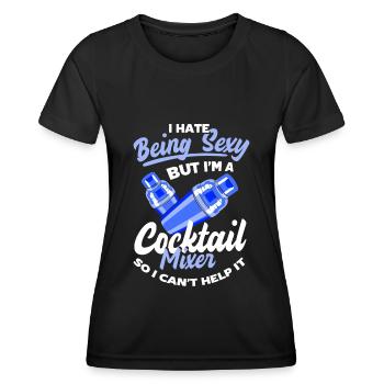 Bartender Beverages - Women's Functional T-Shirt - black - Front - AI Model Female 172 light (172cm)