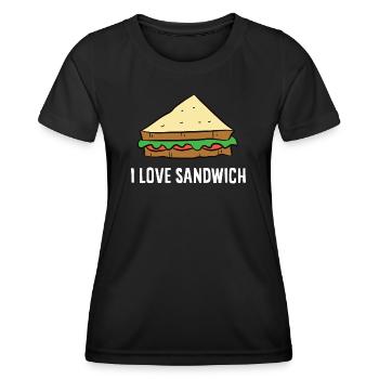 Sandwich - I love sandwiches - Women's Functional T-Shirt - black - Front - AI Model Female 172 light (172cm)