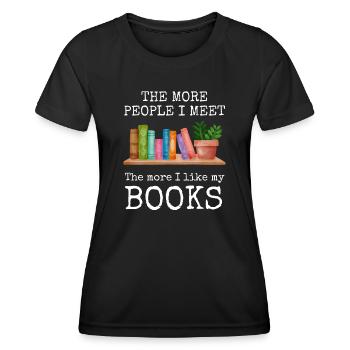 For book lovers and reading enthusiasts. Read the book - Women's Functional T-Shirt - black - Front - AI Model Female 172 light (172cm)