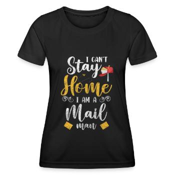 Poste Travail Facteur - T-shirt sport Femme - noir - Devant - AI Model Female 172 light (172cm)