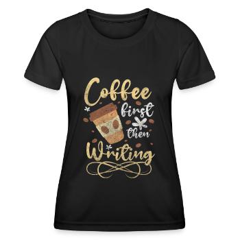 Auteur Connaissance Roman Policier - T-shirt sport Femme - noir - Devant - AI Model Female 172 light (172cm)