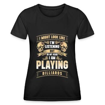 Pool Sport - Frauen Funktions-T-Shirt - Schwarz - Vorne - AI Model Female 172 light (172cm)