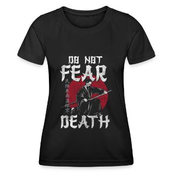 Épée de samouraï Courage Ronin - T-shirt sport Femme - noir - Devant - AI Model Female 172 light (172cm)