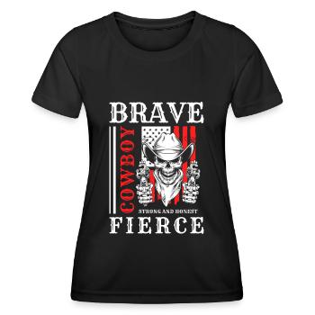 Wilder Westen Western Amerika - Frauen Funktions-T-Shirt - Schwarz - Vorne - AI Model Female 172 light (172cm)