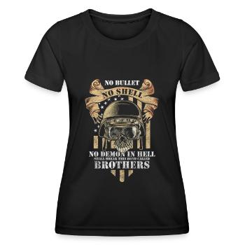 Manifestation des vétérans de guerre - T-shirt sport Femme - noir - Devant - AI Model Female 172 light (172cm)