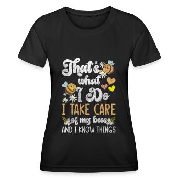 Honey Sweet Beekeeper - Women's Functional T-Shirt - black - Front - AI Model Female 172 light (172cm)