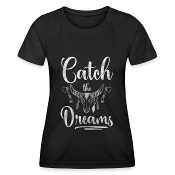 Dream Wishes Esotericism Sleeping - Women's Functional T-Shirt - black - Front - AI Model Female 172 light (172cm)