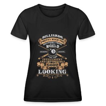 Billiard Spiel Kneipe Der Meister - Frauen Funktions-T-Shirt - Schwarz - Vorne - AI Model Female 172 light (172cm)