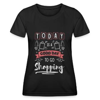 Shopping Purchase Gift Queen - Women's Functional T-Shirt - black - Front - AI Model Female 172 light (172cm)