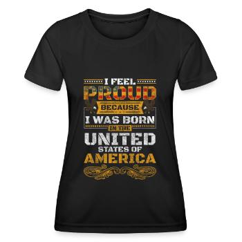 United States Military World Power - Women's Functional T-Shirt - black - Front - AI Model Female 172 light (172cm)