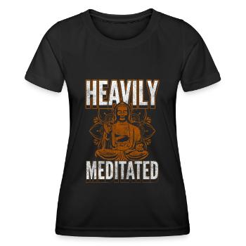 Méditation Salut Pleine conscience Tao - T-shirt sport Femme - noir - Devant - AI Model Female 172 light (172cm)