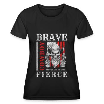 Western America Bandits Cool - Women's Functional T-Shirt - black - Front - AI Model Female 172 light (172cm)