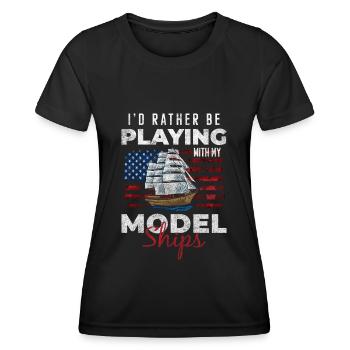 Ship Model Builder Shipping - Women's Functional T-Shirt - black - Front - AI Model Female 172 light (172cm)