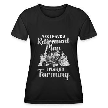Landwirt Beruf Mistgabel Protest - Frauen Funktions-T-Shirt - Schwarz - Vorne - AI Model Female 172 light (172cm)