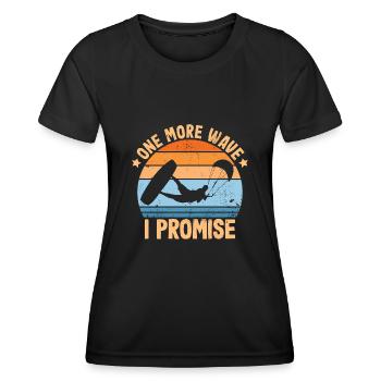 Kitesurfing eine welle noch kitesurfer outfit - Frauen Funktions-T-Shirt - Schwarz - Vorne - AI Model Female 172 light (172cm)