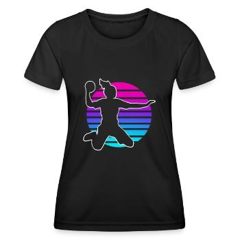 Handballeur handballeur - T-shirt sport Femme - noir - Devant - AI Model Female 172 light (172cm)