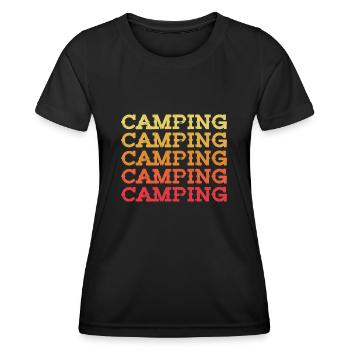 Camping - Women's Functional T-Shirt - black - Front - AI Model Female 172 light (172cm)