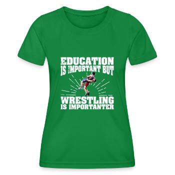 Lutte Lutte Sport Lutte Libre Dicton - T-shirt sport Femme - vert - Devant - AI Model Female 172 dark (172cm)
