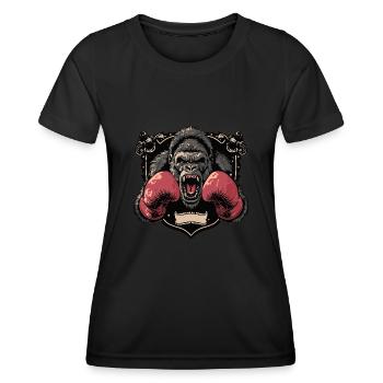 Gorilla Boxer MMA - T-shirt sport Femme - noir - Devant - AI Model Female 172 light (172cm)