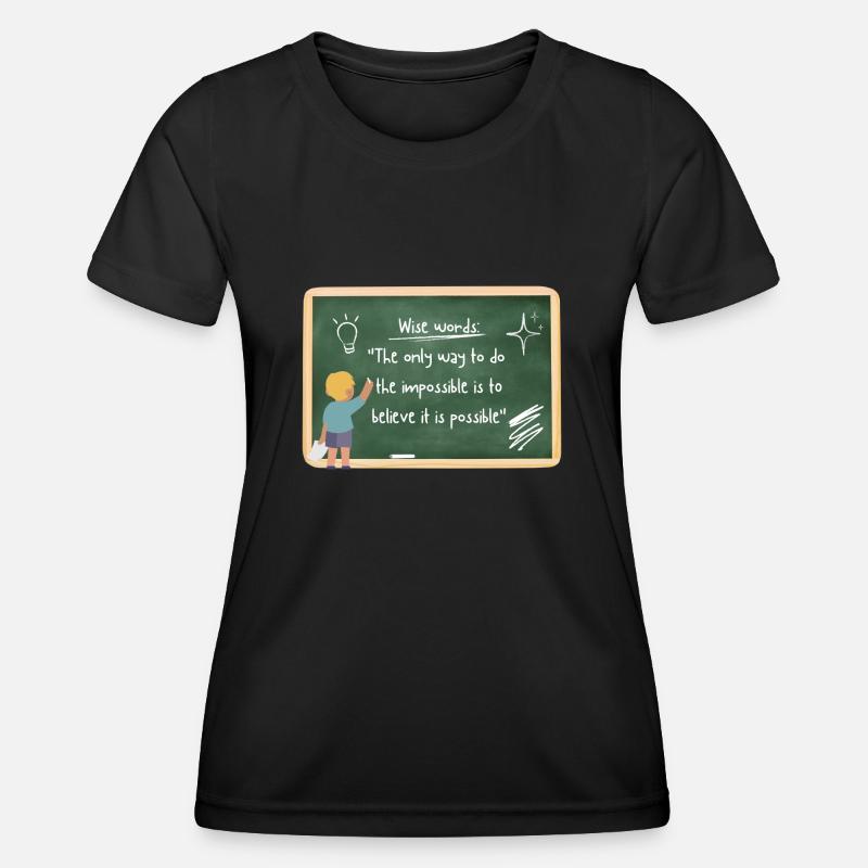 CLEVER SAYING - Women's Functional T-Shirt - black