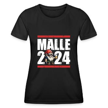 Malle 2024 Party Spruch - Frauen Funktions-T-Shirt - Schwarz - Vorne - AI Model Female 172 light (172cm)