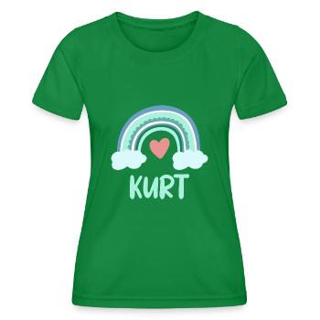 Kurt Nom Rainbow Baby - T-shirt sport Femme - vert - Devant - AI Model Female 172 dark (172cm)