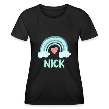Surnom Rainbow Baby - T-shirt sport Femme - noir - Devant - AI Model Female 172 light (172cm)