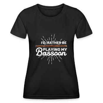 Orchestra Bassoon Wind instrument bassoon - Women's Functional T-Shirt - black - Front - AI Model Female 172 light (172cm)