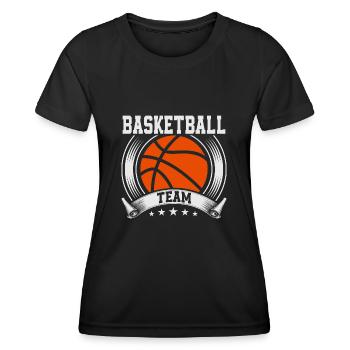 Basketball Basketballer - Frauen Funktions-T-Shirt - Schwarz - Vorne - AI Model Female 172 light (172cm)