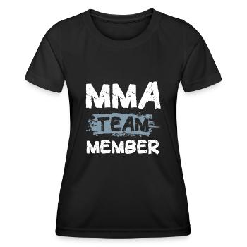 Mma Team - Frauen Funktions-T-Shirt - Schwarz - Vorne - AI Model Female 172 light (172cm)