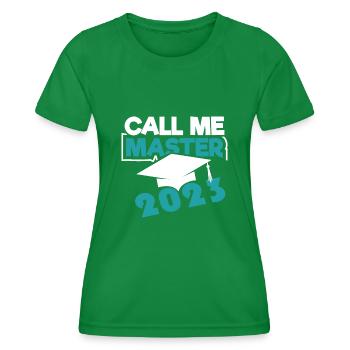 Master 2023 Graduation Graduation Uni - Women's Functional T-Shirt - kelly green - Front - AI Model Female 172 dark (172cm)