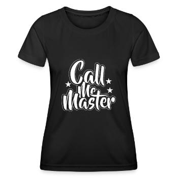 Diplôme de Master Diplôme Université - T-shirt sport Femme - noir - Devant - AI Model Female 172 light (172cm)
